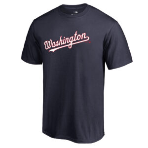 Men's Navy Washington Nationals Team Wordmark T-Shirt