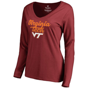 Women's Maroon Virginia Tech Hokies Freehand Long Sleeve T-Shirt