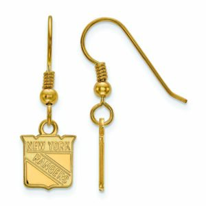 Women's New York Rangers Gold Plated XS Dangle Earrings