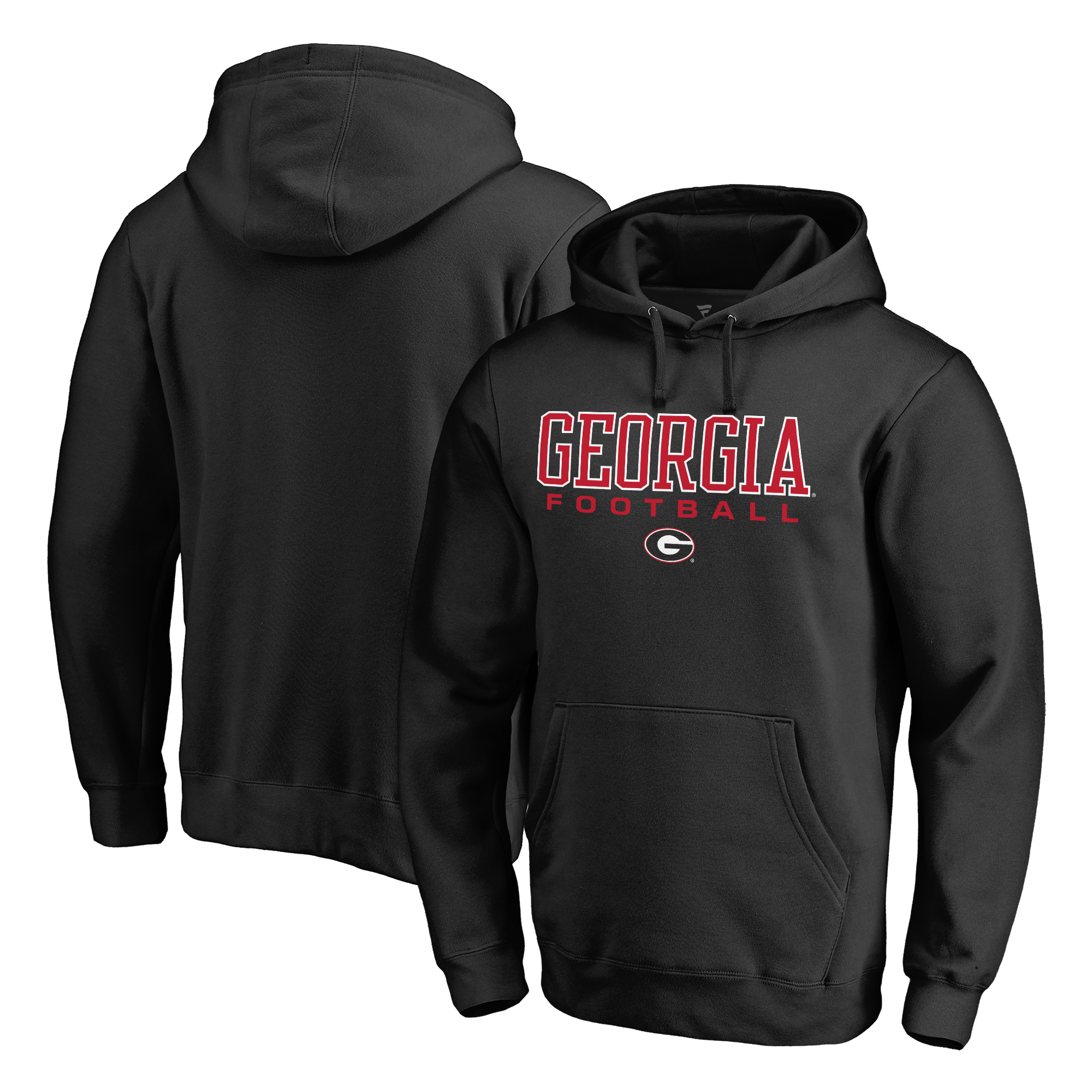 Men's Black Georgia Bulldogs True Sport Football Pullover Hoodie - Image 5
