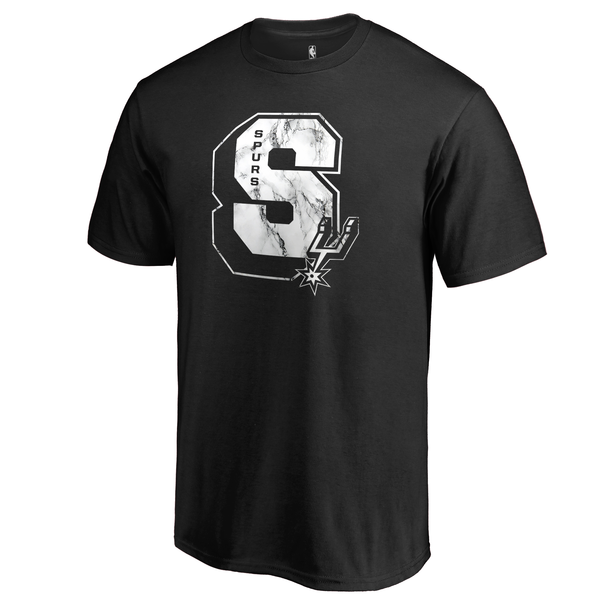 Men's Black San Antonio Spurs Letterman T-Shirt