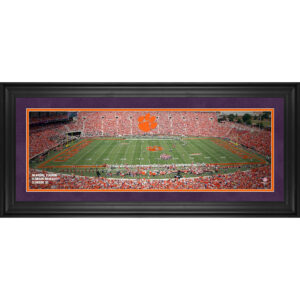 Clemson Tigers Framed 10" x 30" Frank Howard Feld at Clemson Memorial Stadium Panoramic Photograph