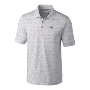 Men's Cutter & Buck Heather Gray New England Patriots Big & Tall Space Dye Advantage Polo