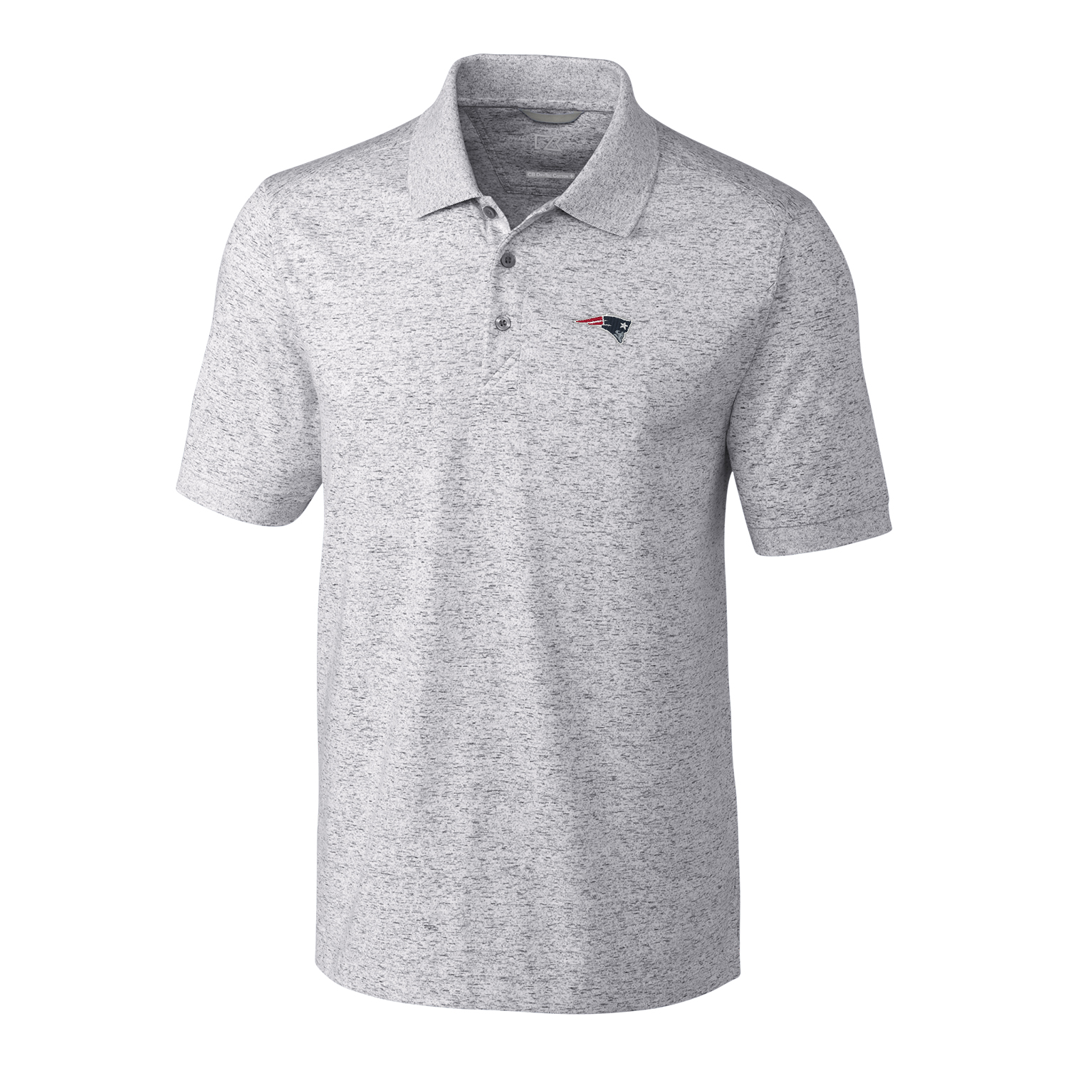 Men's Cutter & Buck Heather Gray New England Patriots Big & Tall Space Dye Advantage Polo