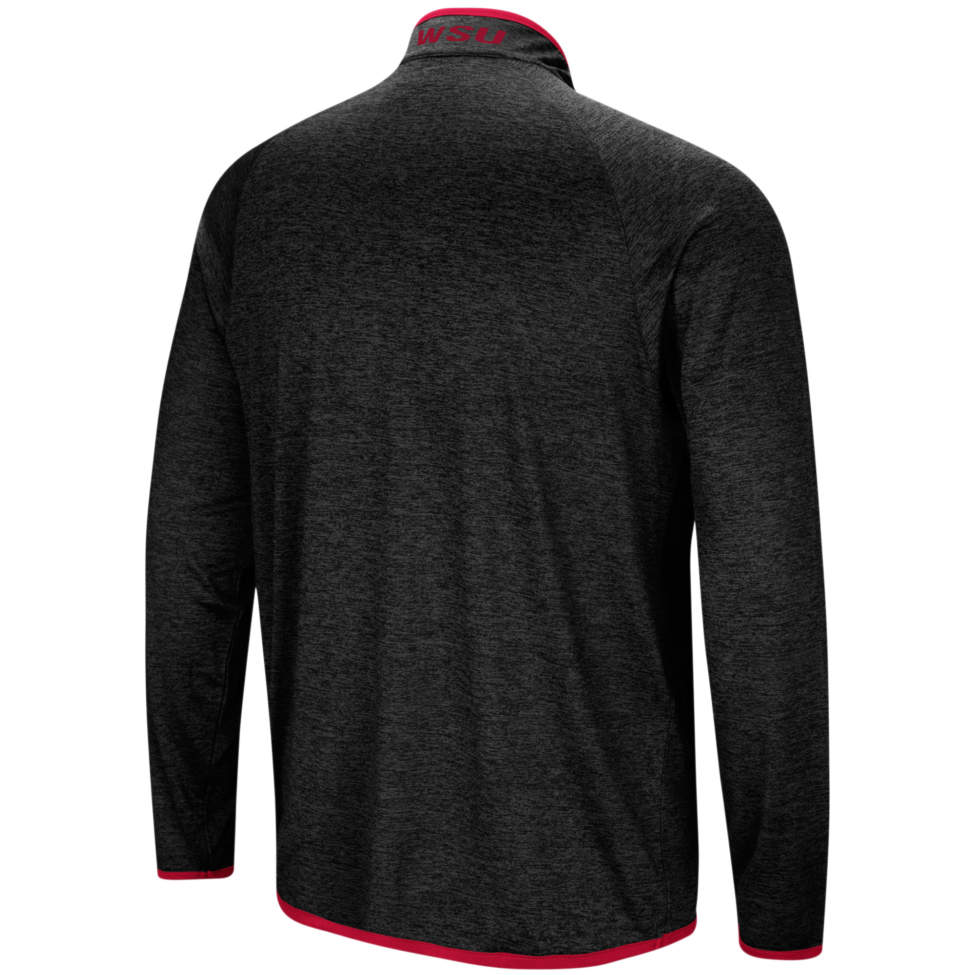 Men's Colosseum Black Washington State Cougars Amnesia Lightweight Quarter-Zip Pullover - Image 8