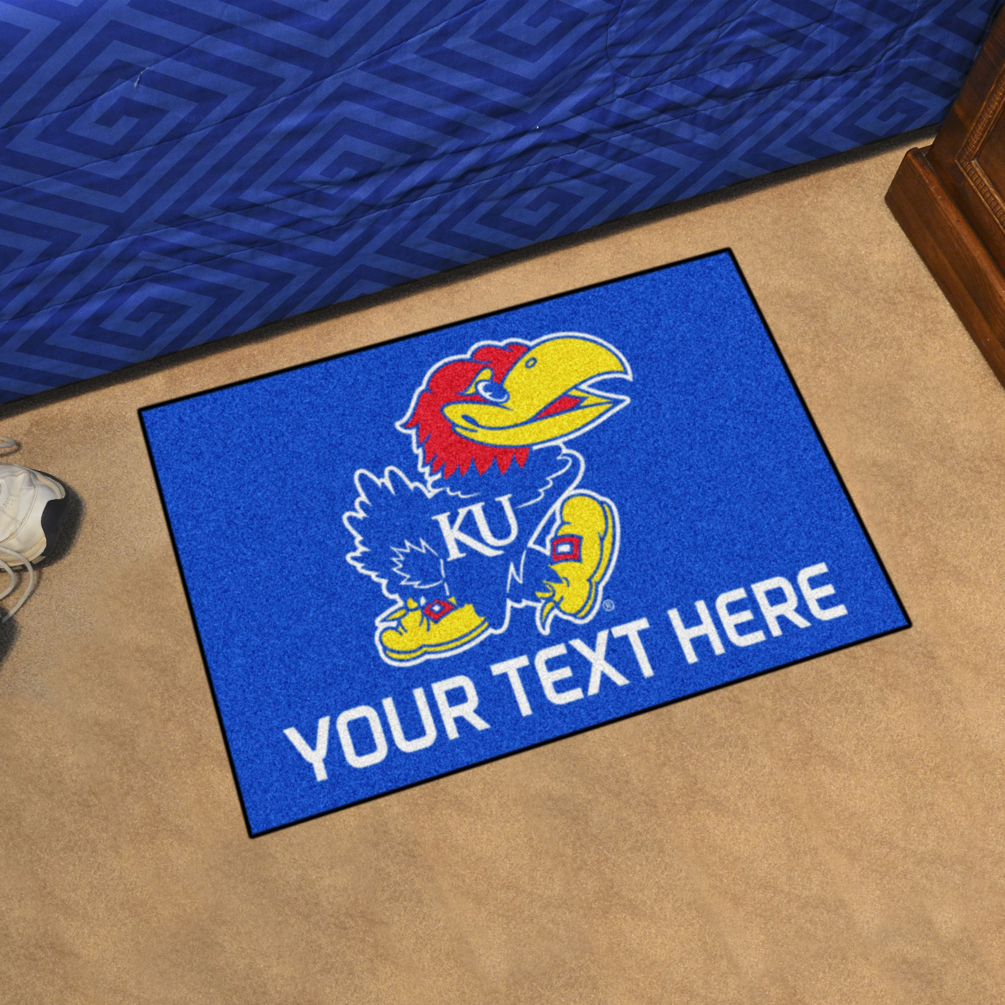 Kansas Jayhawks 19'' x 30'' Personalized Accent Rug - Image 3