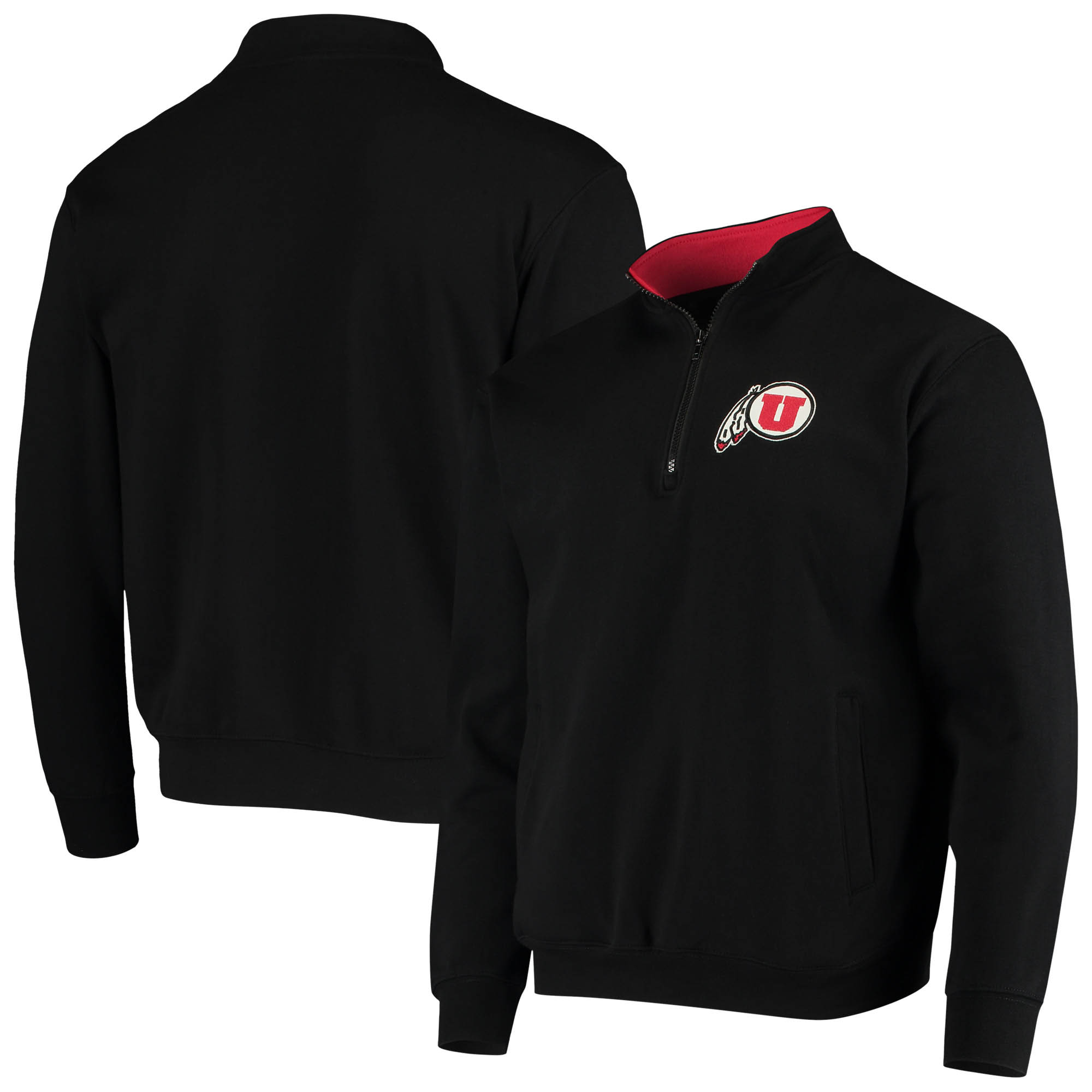 Men's Colosseum Black Utah Utes Tortugas Logo Quarter-Zip Jacket - Image 2