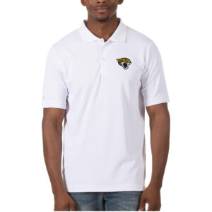 Men's Antigua White Jacksonville Jaguars Legacy Pique Polo