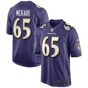 Men's Nike Patrick Mekari Purple Baltimore Ravens Game Player Jersey