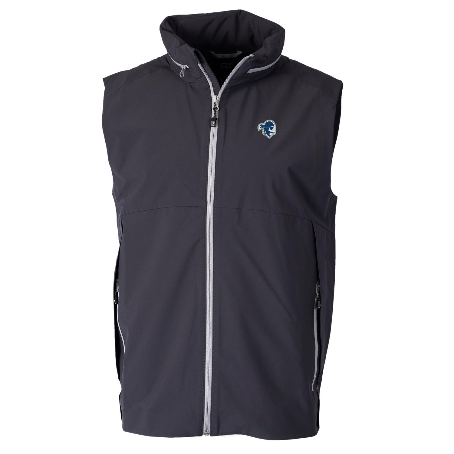 Men's Cutter & Buck Charcoal Seton Hall Pirates Vapor Full-Zip Vest