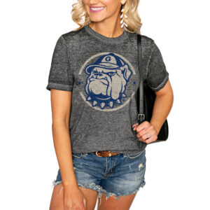 Women's Charcoal Georgetown Hoyas End Zone Boyfriend T-Shirt