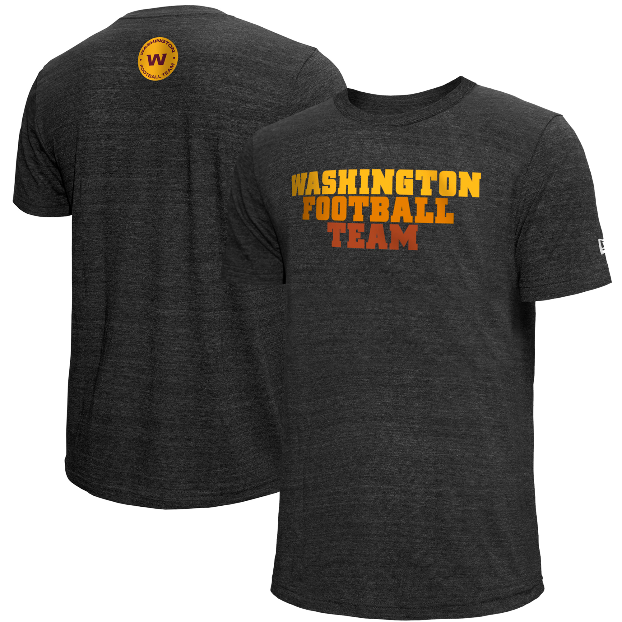 Men's New Era Black Washington Football Team Retro Draft Graphic Tri-Blend T-Shirt - Image 7