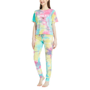 Women's Concepts Sport Kansas City Chiefs Velodrome Tie-Dye Top & Pants Set