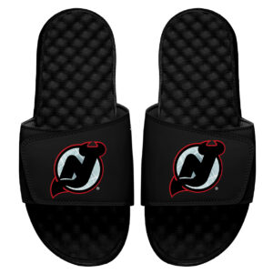 Youth ISlide Black New Jersey Devils Ice Clipping Mask Slide Sandals