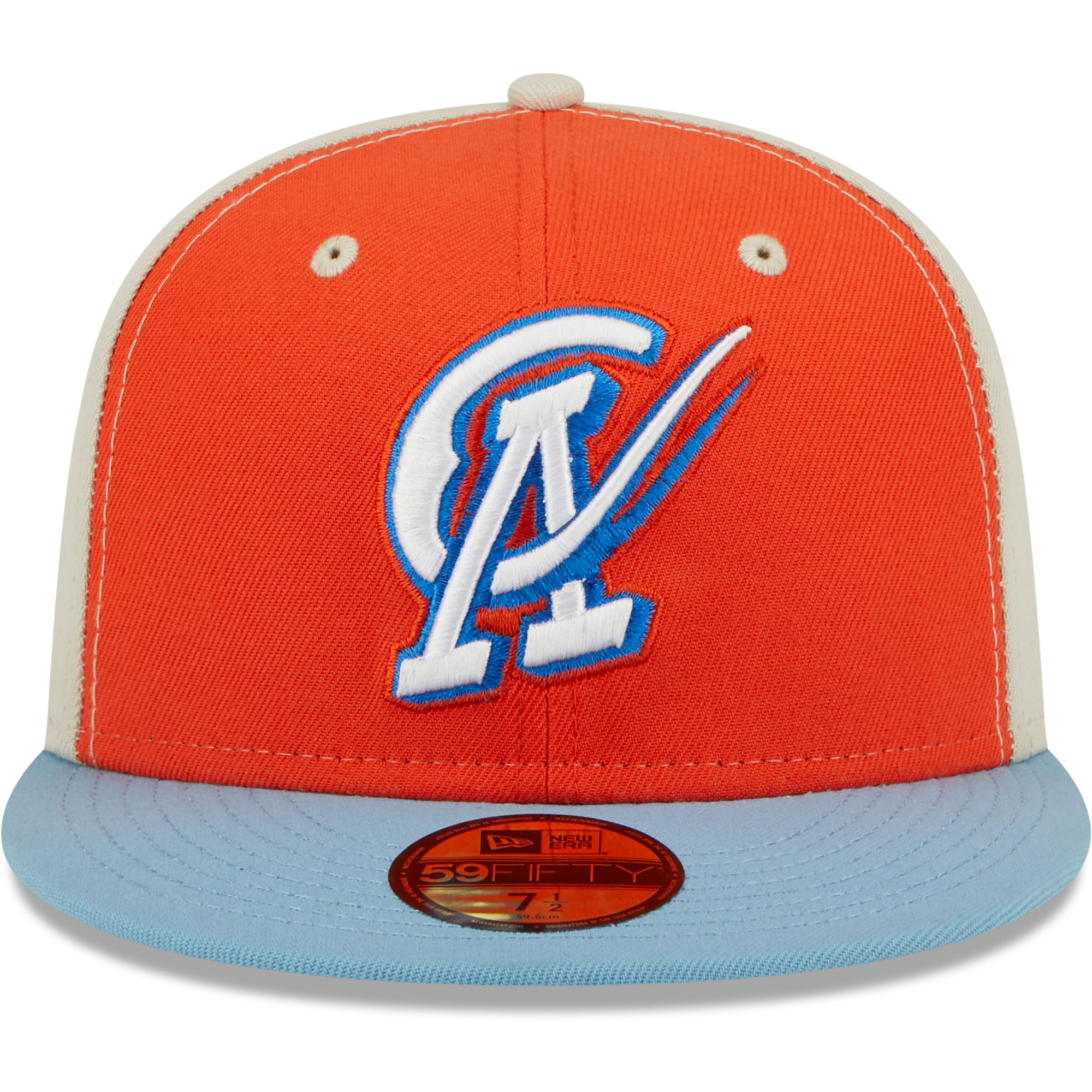 Men's New Era Orange/Light Blue Cielo Azul de Oklahoma City Copa De La Diversion 59FIFTY Fitted Hat - Image 8