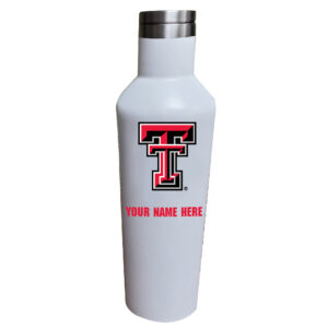 White Texas Tech Red Raiders 17oz. Personalized Infinity Stainless Steel Water Bottle