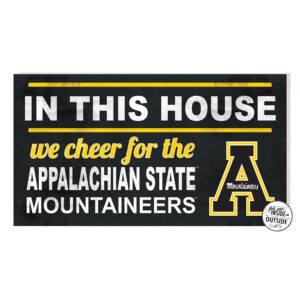 Black Appalachian State Mountaineers 11'' x 20'' Indoor/Outdoor In This House Sign