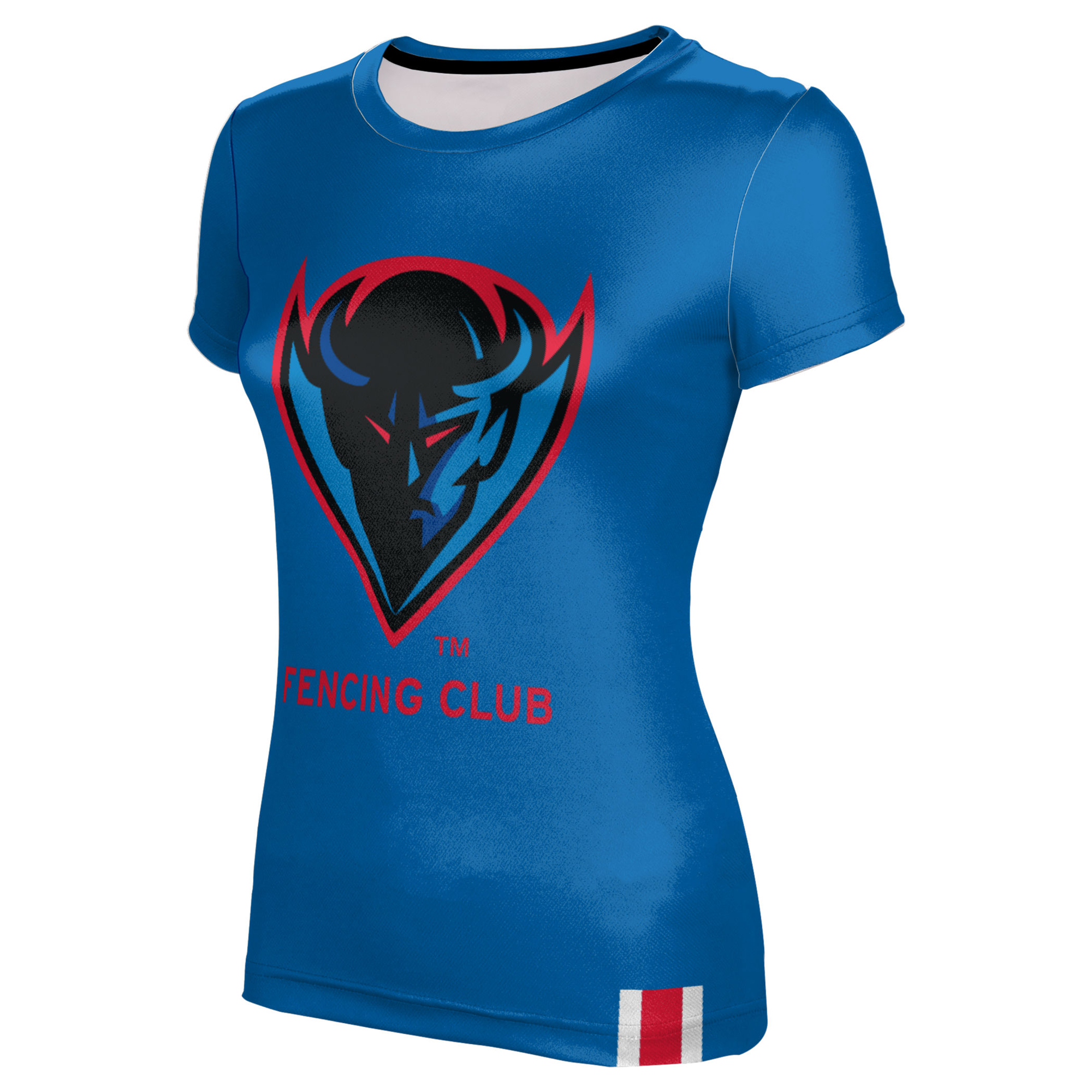 Women's Royal DePaul Blue Demons Fencing T-Shirt - Image 3