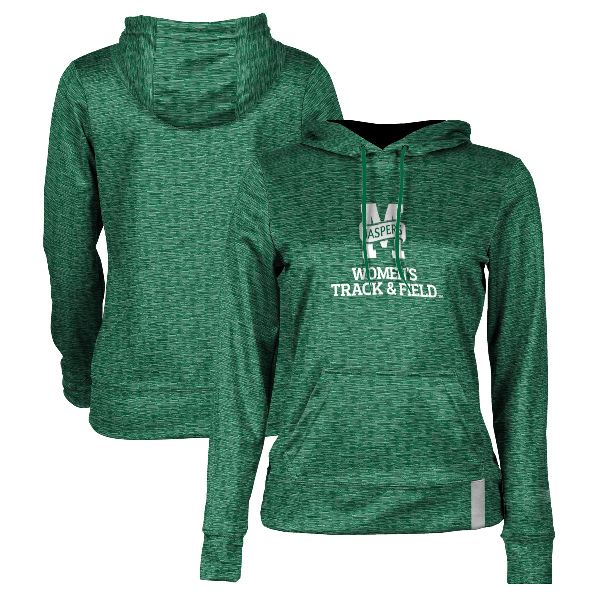 Women's Green Manhattan Jaspers Women's Track & Field Pullover Hoodie - Image 5
