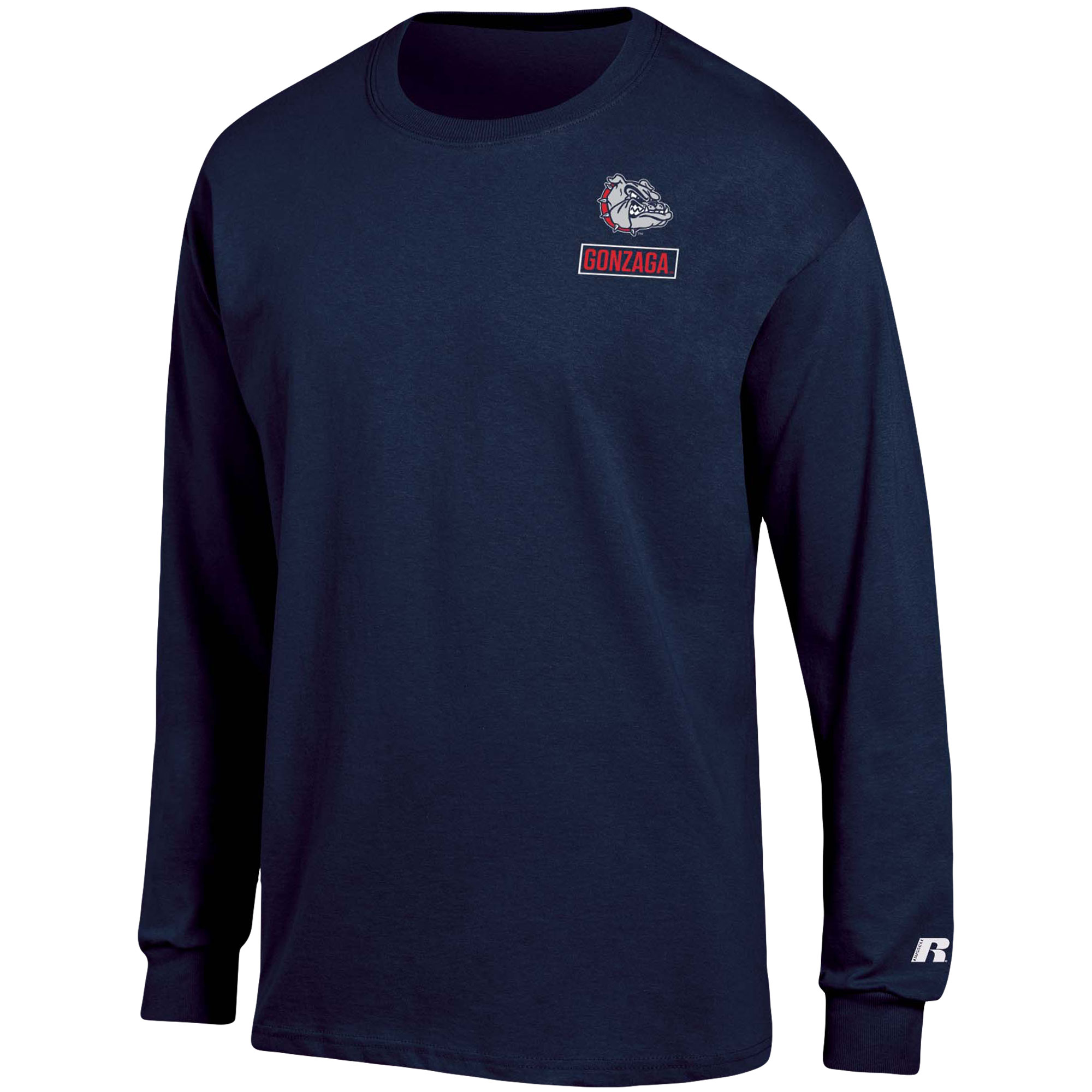 Men's Russell Navy Gonzaga Bulldogs 2-Hit Long Sleeve T-Shirt - Image 3