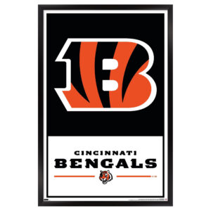 Cincinnati Bengals 24.25'' x 35.75'' Framed Leagues Logo Poster