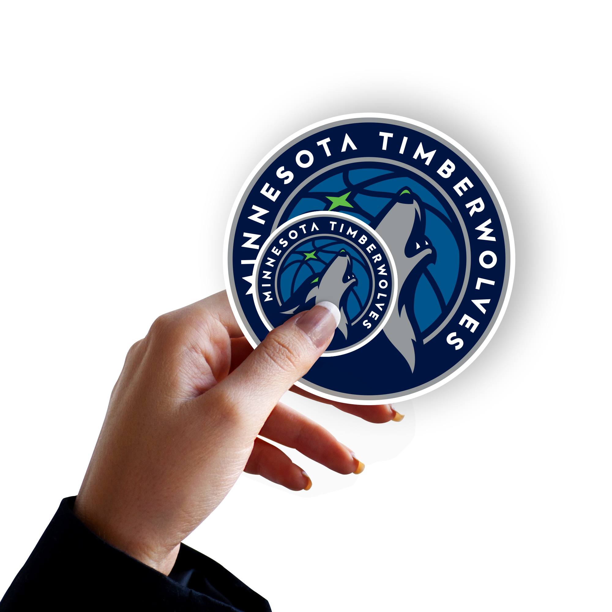 Fathead Minnesota Timberwolves 5-Piece Mini Alumigraphic Outdoor Decal Set