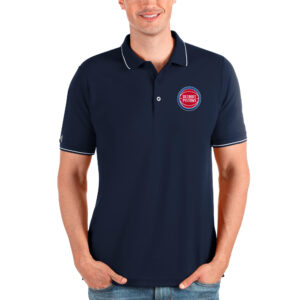 Men's Antigua Navy Detroit Pistons Affluent Polo