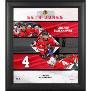 Seth Jones Chicago Blackhawks Framed 15" x 17" Stitched Stars Collage