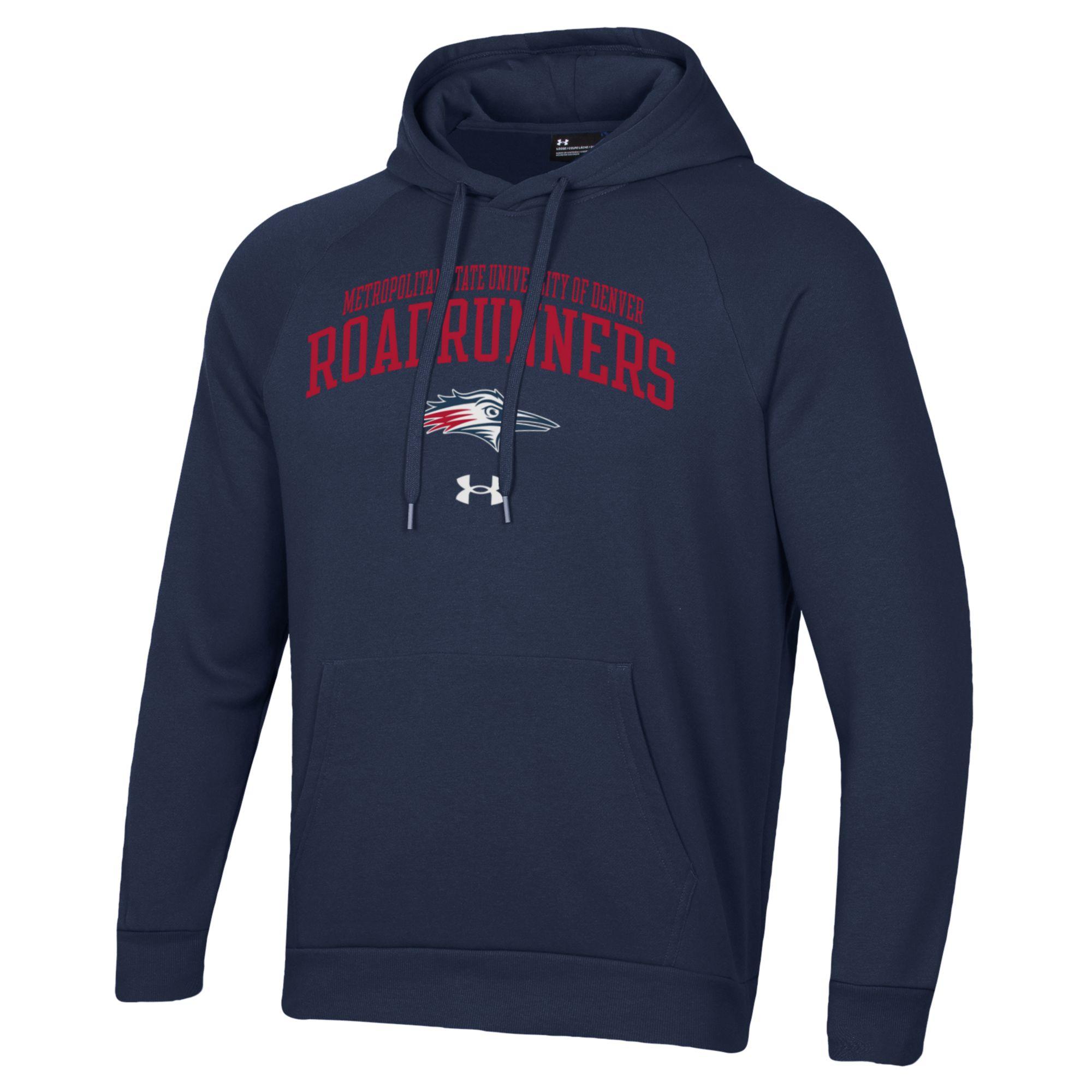Men's Under Armour Navy MSU Denver Roadrunners All Day Fleece Pullover Hoodie - Image 3