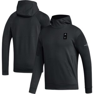 Men's adidas Black Sporting Kansas City 2023 Player Travel Pullover Hoodie