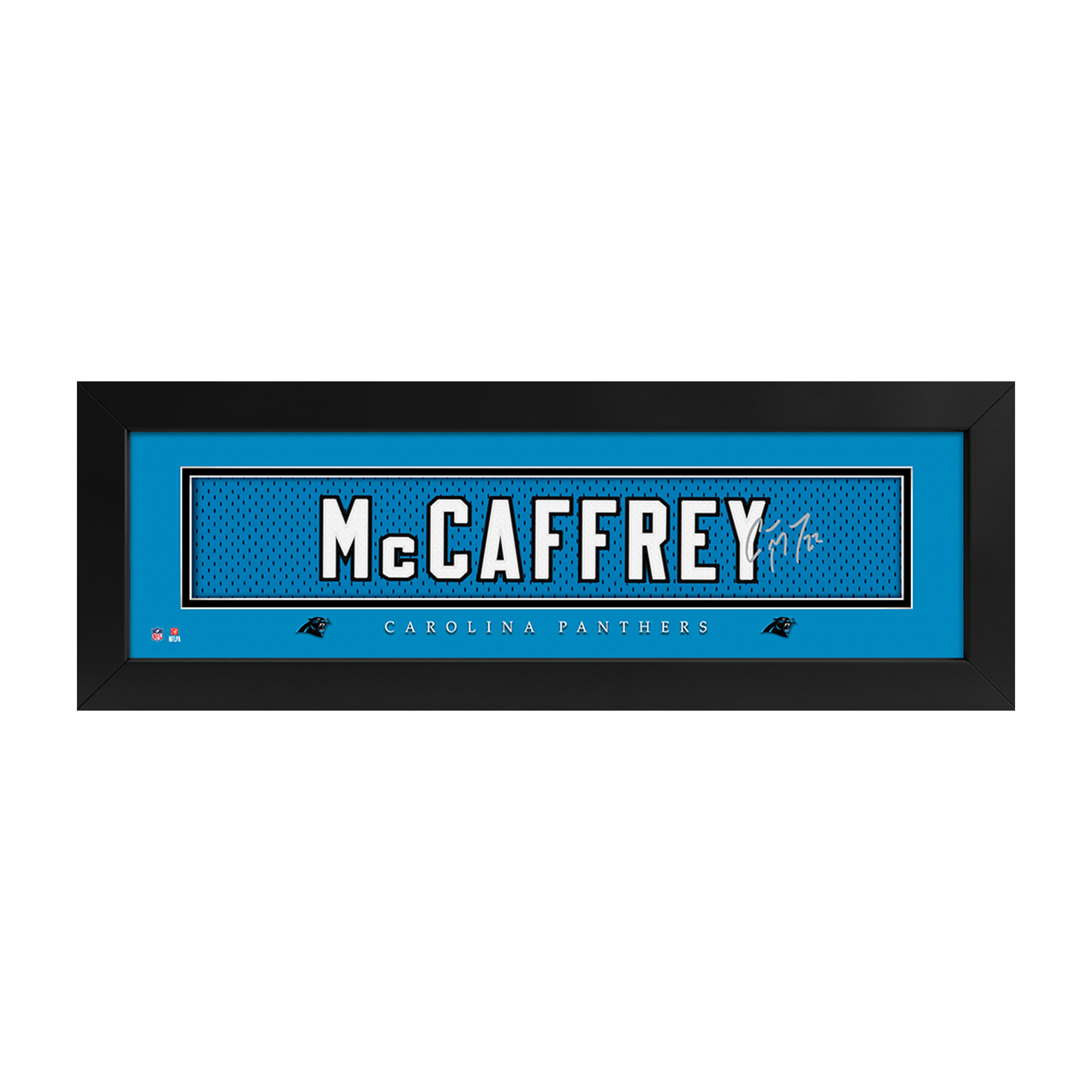 Imperial Christian McCaffrey Carolina Panthers 8'' x 24'' Framed Signature Name Plate