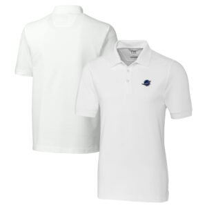 Men's Cutter & Buck White Miami Dolphins Big & Tall Advantage Tri-Blend Pique Polo