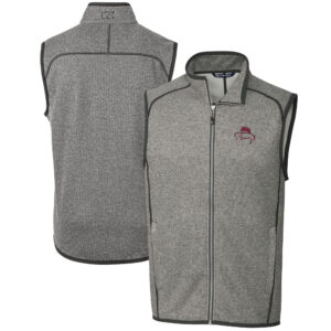 Men's Cutter & Buck Bobby Bowden Gray Florida State Seminoles Mainsail Full-Zip Vest