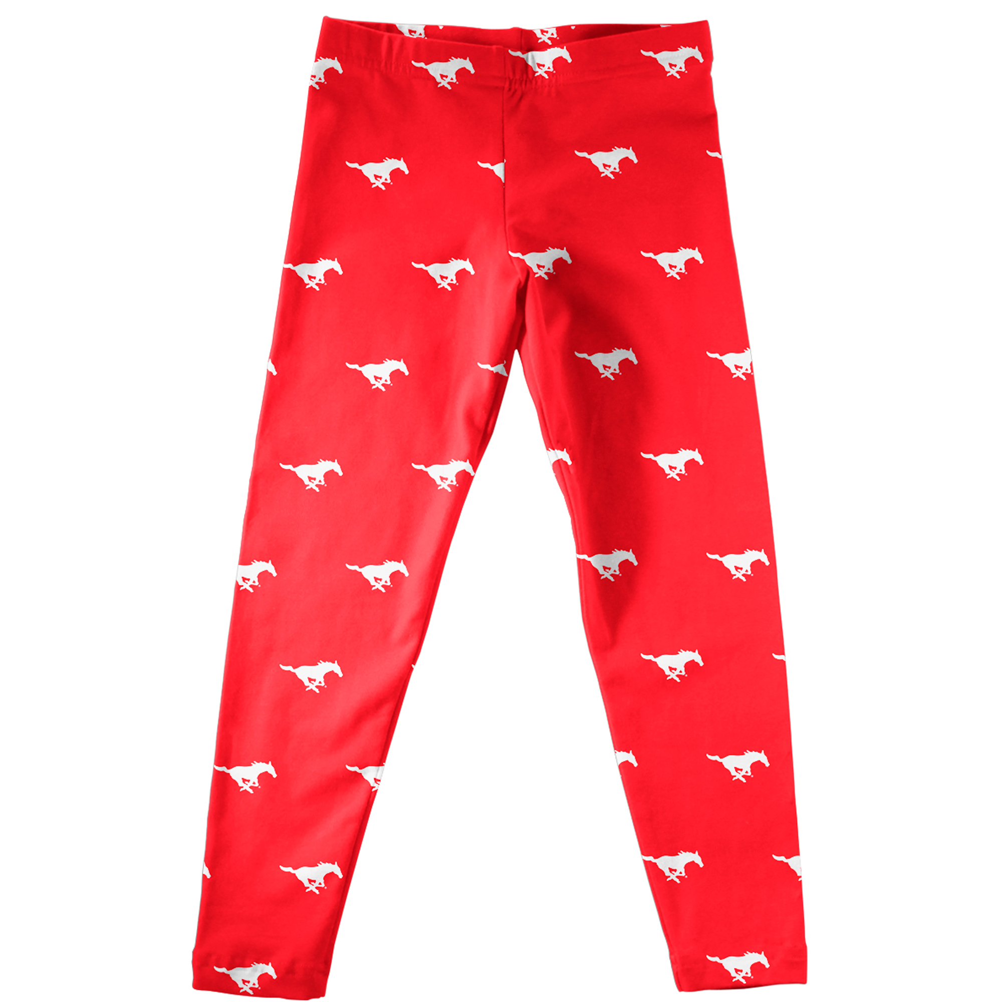 Girls Infant Vive La Fete Red SMU Mustangs All Over Print Leggings