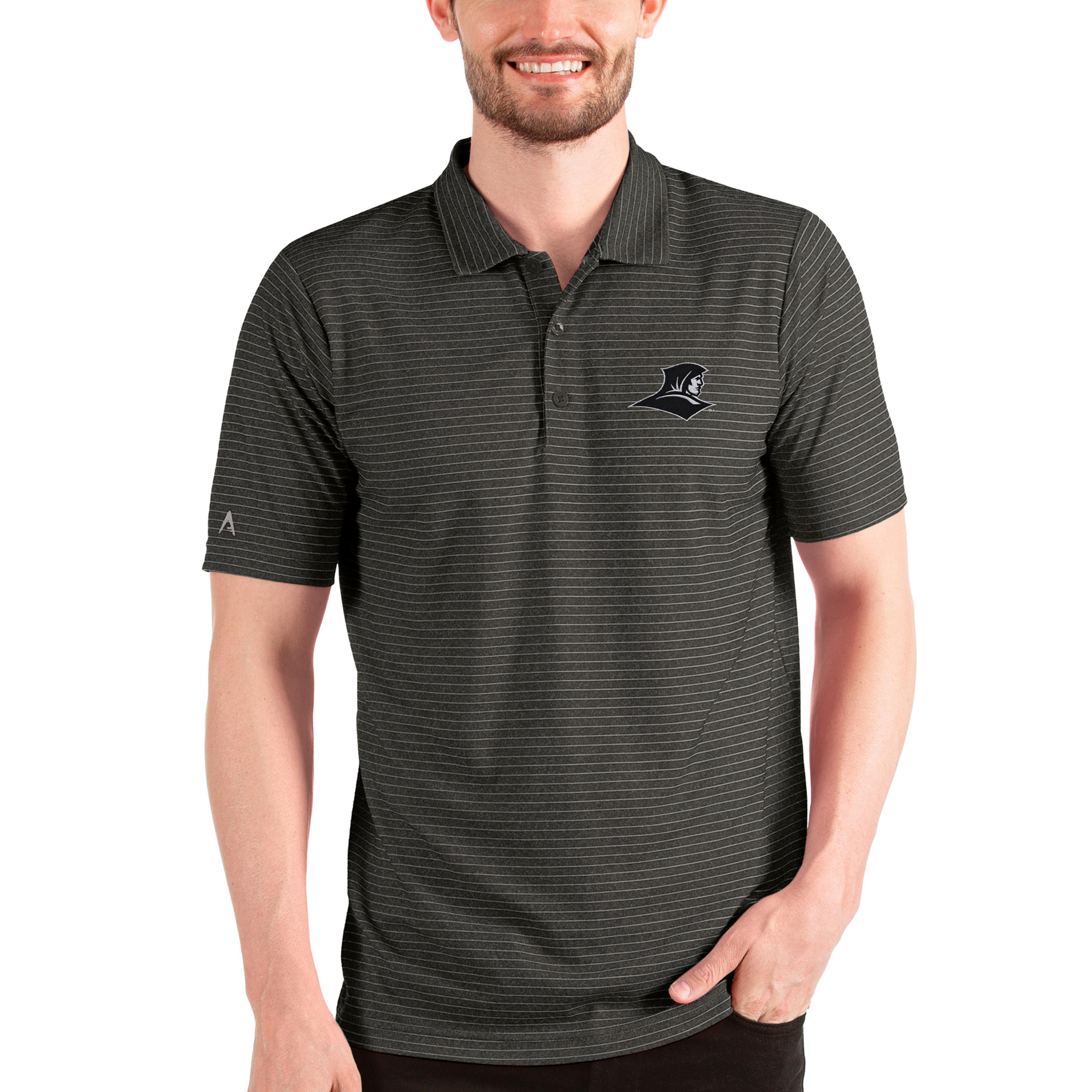Men's Antigua Heathered Black/Silver Providence Friars Esteem Polo