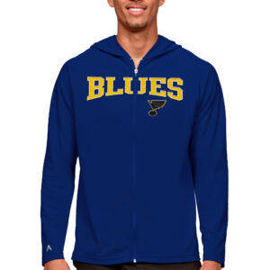 Men's Antigua Royal St. Louis Blues Legacy Full-Zip Hoodie