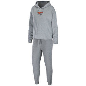 Women's WEAR by Erin Andrews Heathered Gray Denver Broncos Pullover Hoodie & Pants Lounge Set