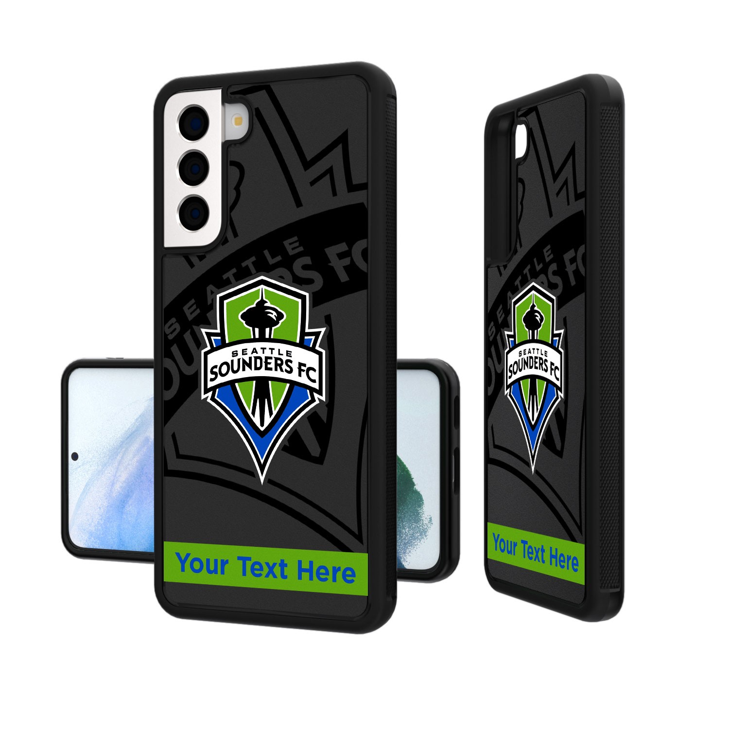 Seattle Sounders FC Personalized Tilt Design Galaxy Bump Case