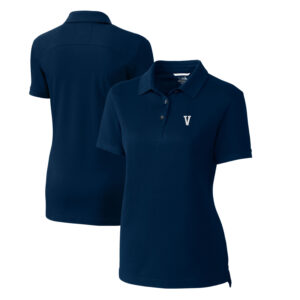 Women's Cutter & Buck Navy Villanova Wildcats Advantage Tri-Blend Pique Polo