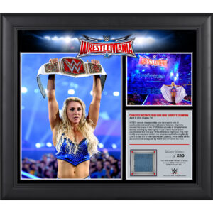 Charlotte Flair Framed 15" x 17" WrestleMania 32 Collage with a Piece of Match-Used Canvas - Limited Edition of 250