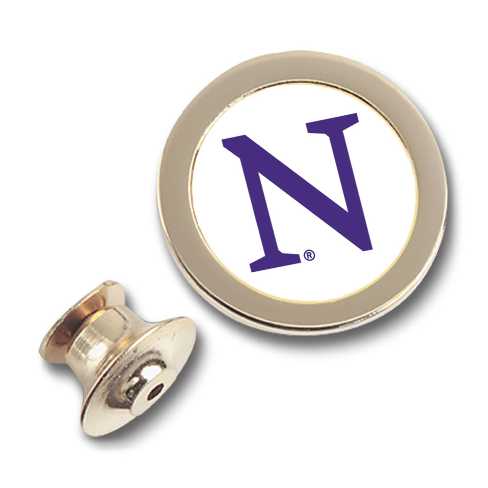Gold Northwestern Wildcats Team Logo Lapel Pin
