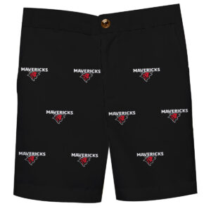 Youth Black Nebraska Omaha Mavericks Team Logo Structured Shorts