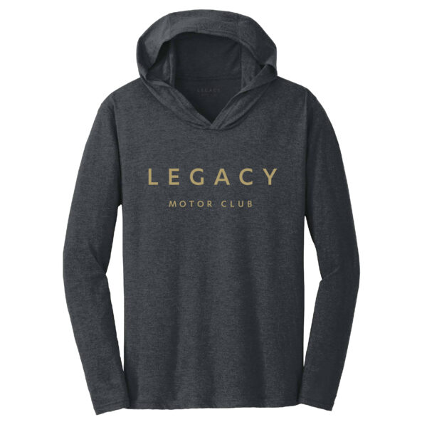 Women's Checkered Flag Heather Black LEGACY Motor Club Team Long Sleeve Hoodie T-Shirt - Image 6