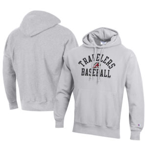 Men's Champion Gray Arkansas Travelers Baseball Reverse Weave Pullover Hoodie