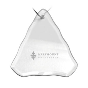 Marymount Saints Primary Logo 3.25'' x 3.75'' Glass Tree Ornament