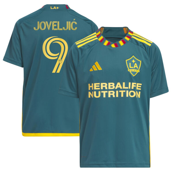 Youth adidas Dejan Joveljic Green LA Galaxy 2023 LA Kit Replica Player Jersey