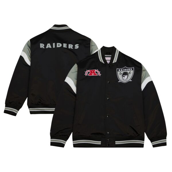 Oakland Raiders Mitchell & Ness Heavyweight Satin Jacket