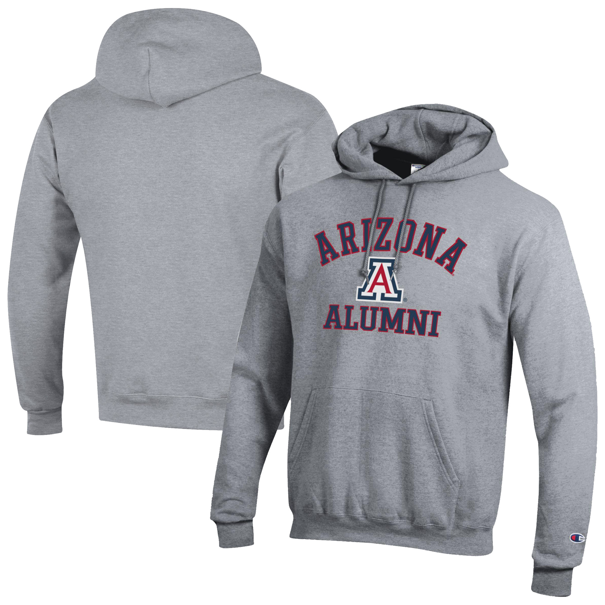 Men's Champion Gray Arizona Wildcats Alumni Logo Pullover Hoodie