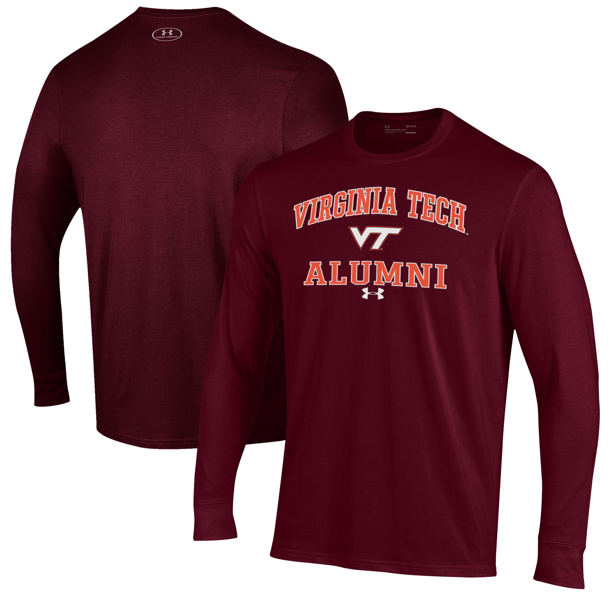 Men's Under Armour Maroon Virginia Tech Hokies Alumni Performance Long Sleeve T-Shirt - Image 5