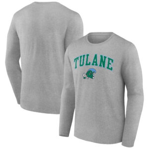 Men's Gray Tulane Green Wave Campus Long Sleeve T-Shirt